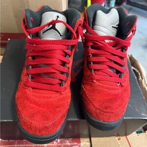 Jordan Red and Black High-Top Sneakers